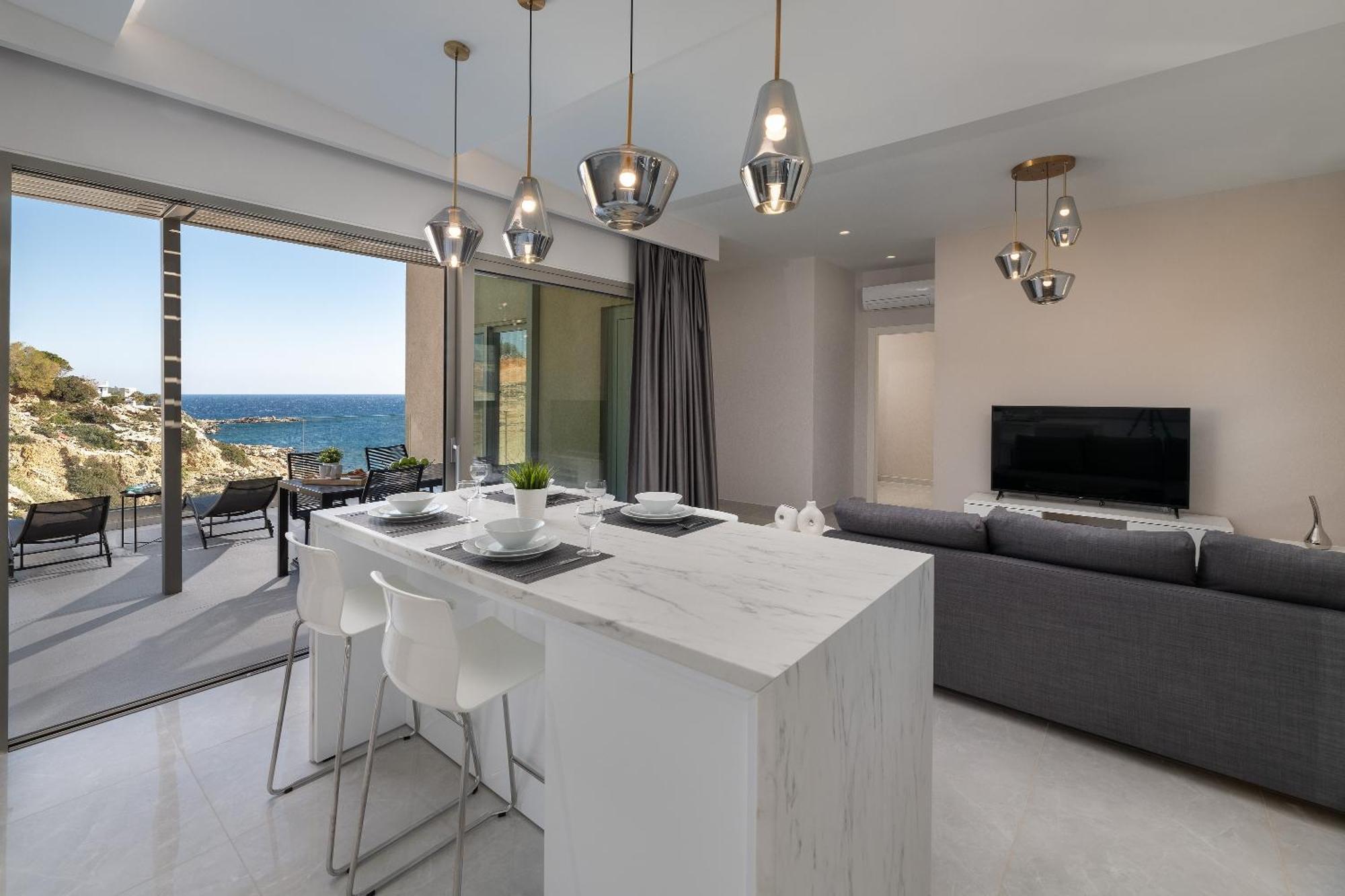 Aquamarine Luxury Suites Archangelos  Buitenkant foto